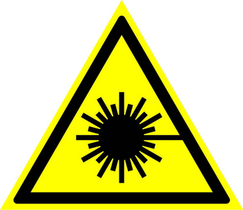 W10 опасно! лазерное излучение (пластик, сторона 200 мм) - Знаки безопасности - Предупреждающие знаки - магазин "Охрана труда и Техника безопасности"